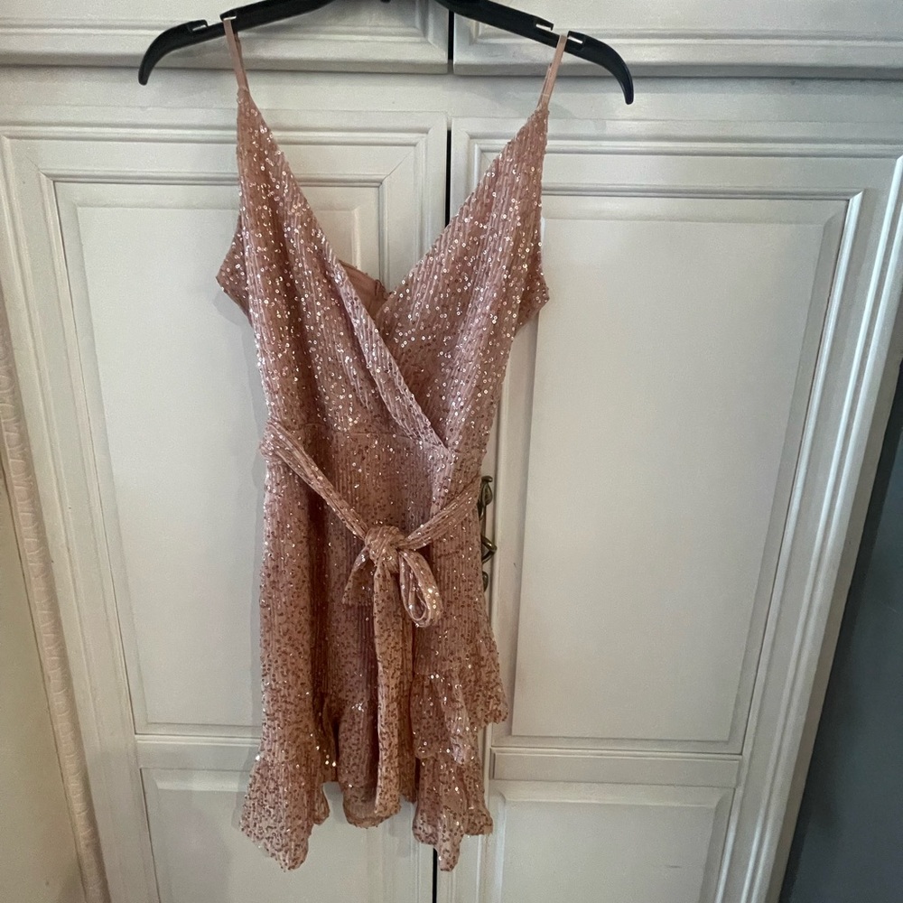 City Triangles Pink Sequin Dress
